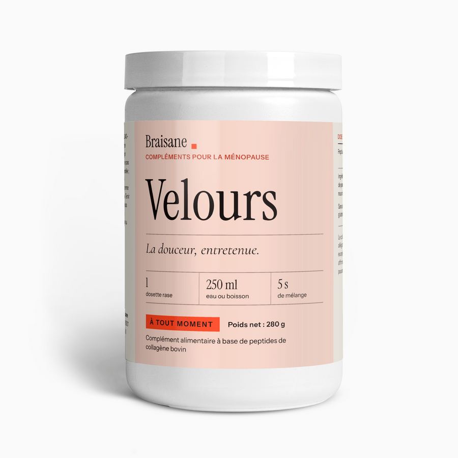 Velours — Collagène hydrolysé types I et III · ménopause